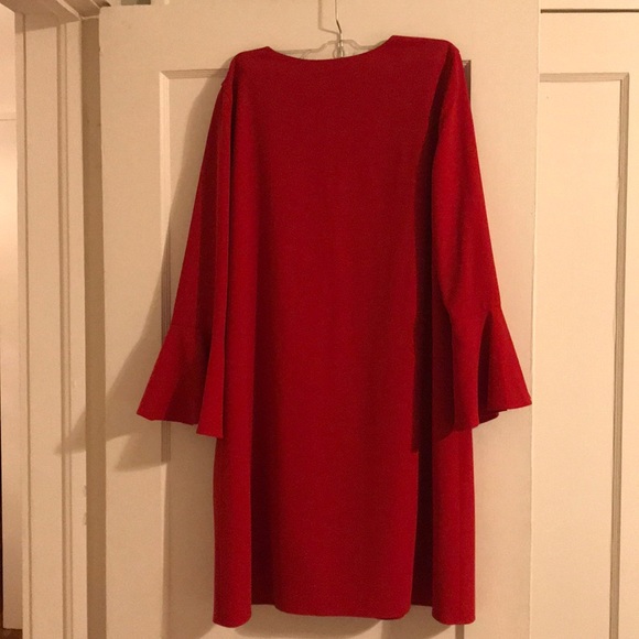 NWT Alice + Olivia Tameika Trumpet-Sleeve Dress sz. 8 - Picture 3 of 4